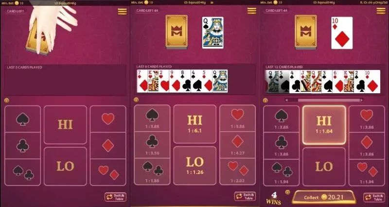 Cards Hi Lo