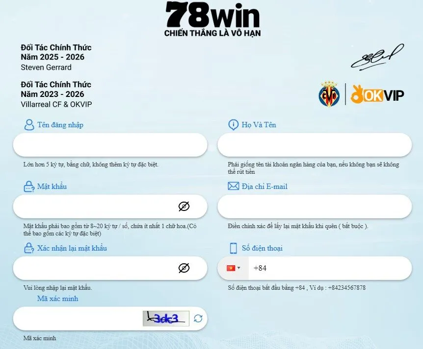 Đăng ký 78Win